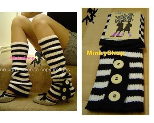 Japanese Striped Leg Warmers