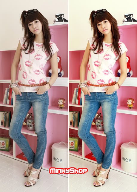 Kiss ME! Lips Korean T-shirt