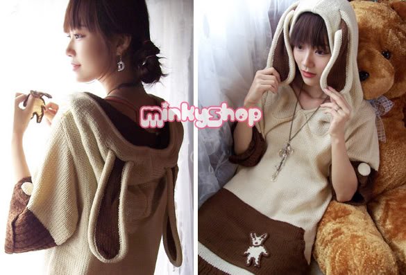 Kawaii Bunny Rabbit Ear Dress Jumper
