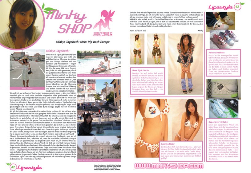 MinkyShop In Peach Magazine