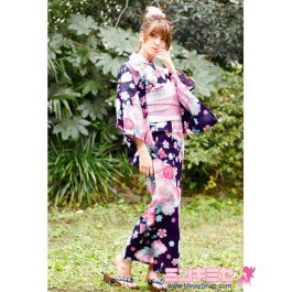 (LENA FUJII) Cherry Blossom Yukata Set