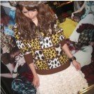Wakatsuki Chinatsu Grid Leopard Sweater