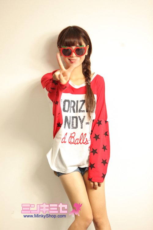 Batwing Sleeve Star T-Shirt