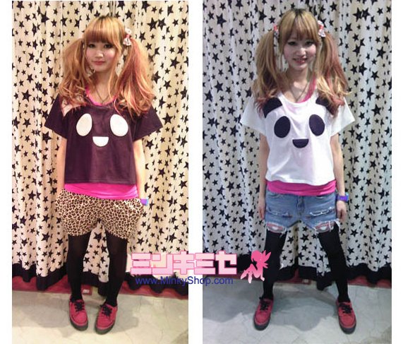 Candy Stripper Panda T-Shirt