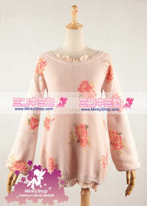 Creamy Rose Knit Jumper