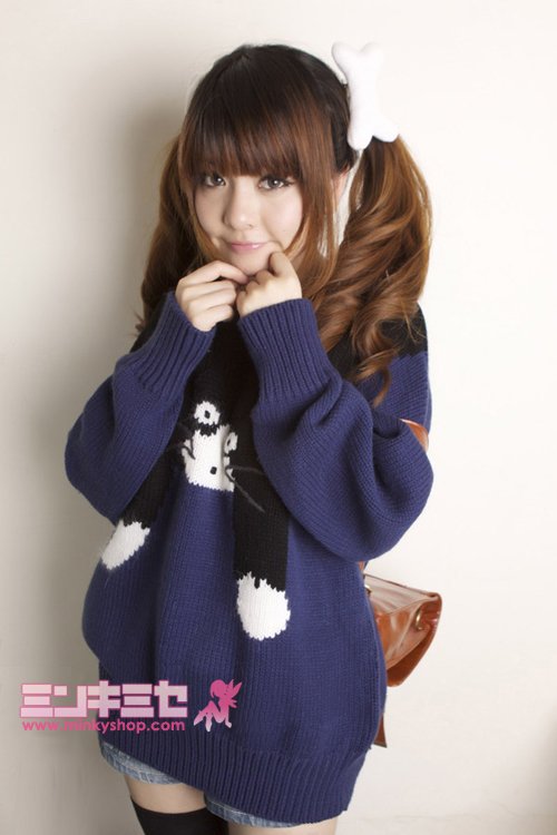Cute Kitty Knit Sweater Jumper