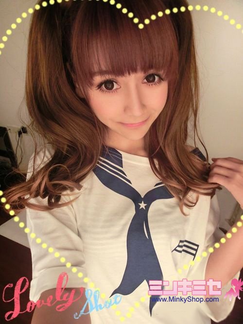 Cute Sailor Top Two-Piece