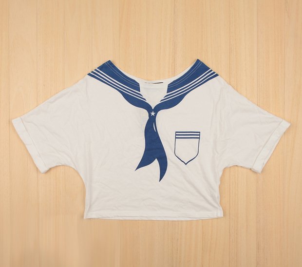Cute Sailor Top Two-Piece