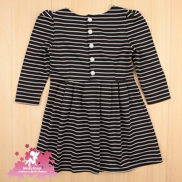 Cute Striped Bowknot Dress