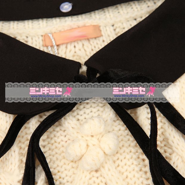 Dazzlin Round Collar Knit Sweater Dress