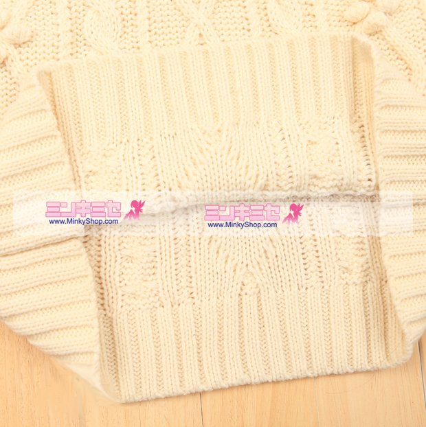 Dazzlin Round Collar Knit Sweater Dress