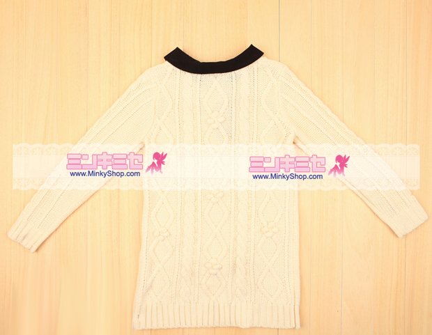 Dazzlin Round Collar Knit Sweater Dress