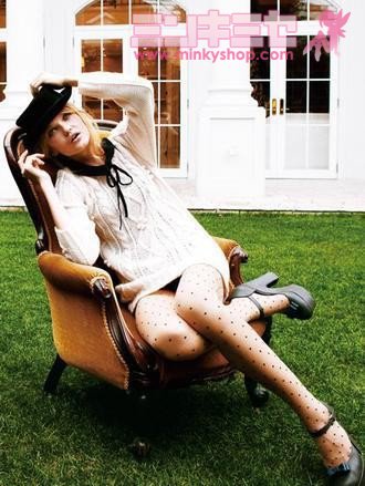 Dazzlin Round Collar Knit Sweater Dress