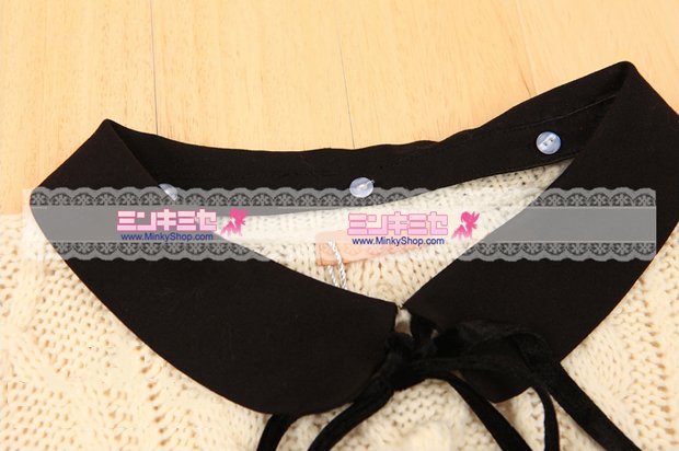 Dazzlin Round Collar Knit Sweater Dress