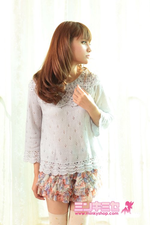 Elegant Pearl Crochet Sweater