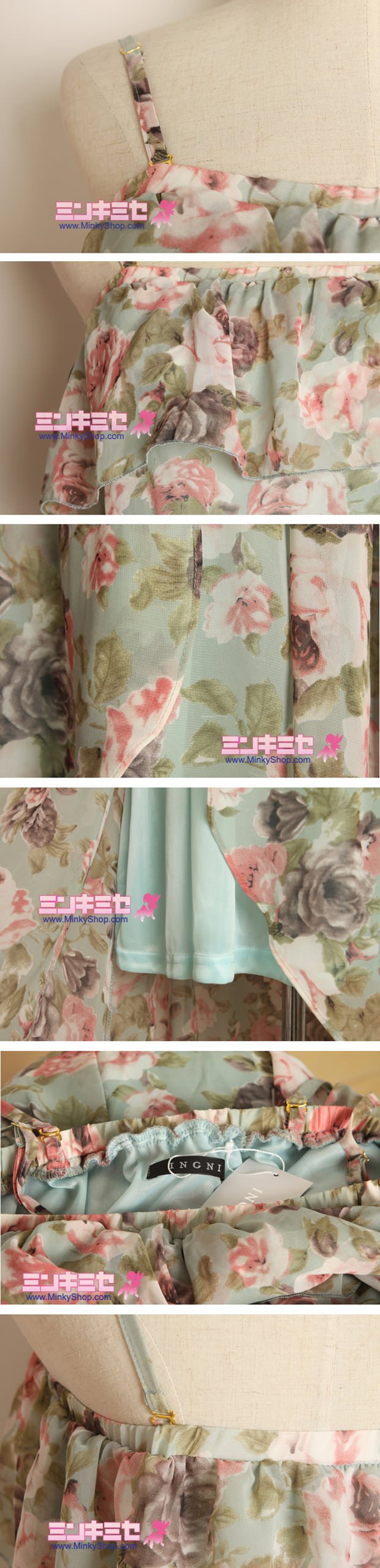 INGNI Irregular Hem Maxi Floral Dress