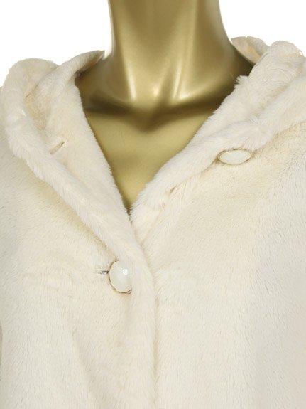 Japanese Fur-Rimmed Fleece Hoodie & Lacey Shorts SET