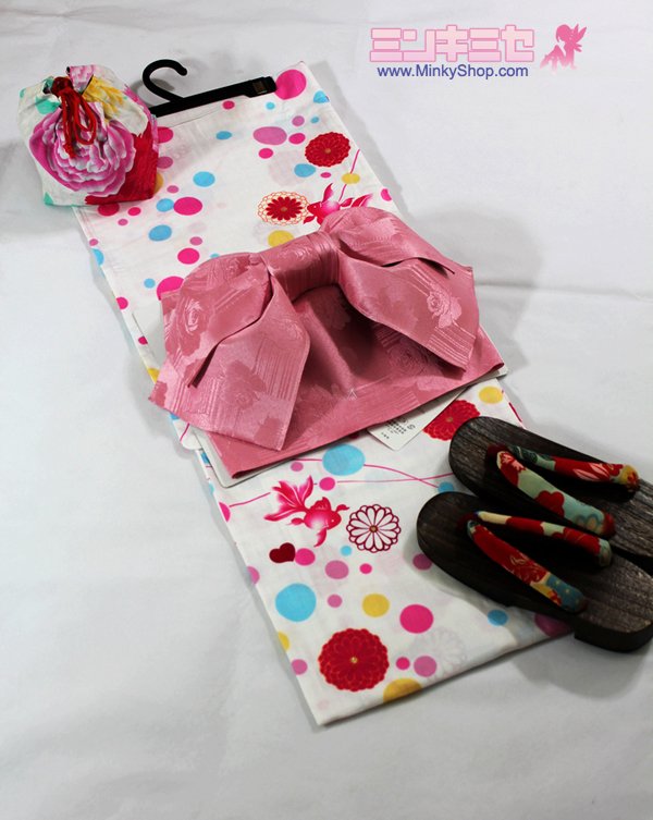 LENA FUJII Chrysanthemum Goldfish Yukata Set