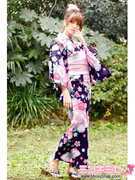 (LENA FUJII) Cherry Blossom Yukata Set