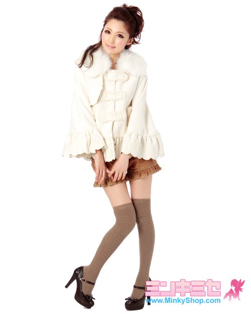 Liz Lisa Poncho Style Scallop Coat 