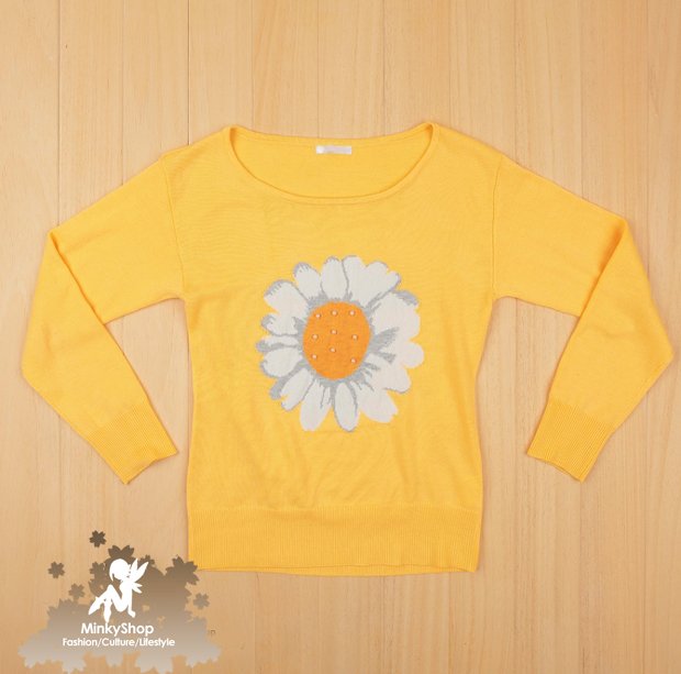 Miia Sunflowers Pullover Sweater