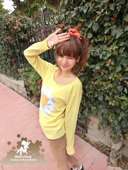 Miia Sunflowers Pullover Sweater