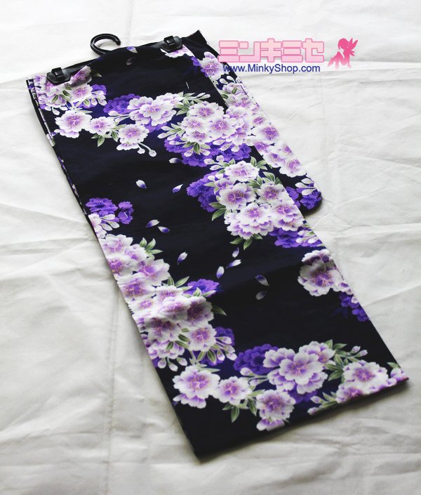 Purple Sakura Yukata Set