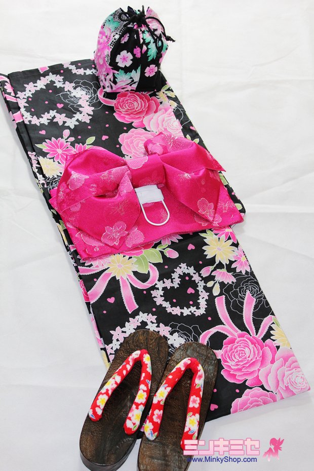 Rose Bouquet Yukata Set