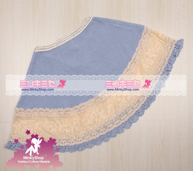 Snidel Crochet Embroidered Knitted Cape