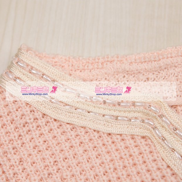 Snidel Crochet Embroidered Knitted Cape