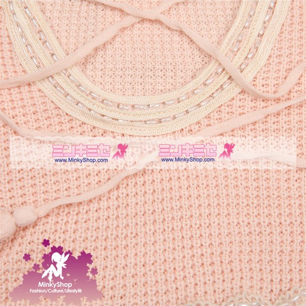 Snidel Crochet Embroidered Knitted Cape