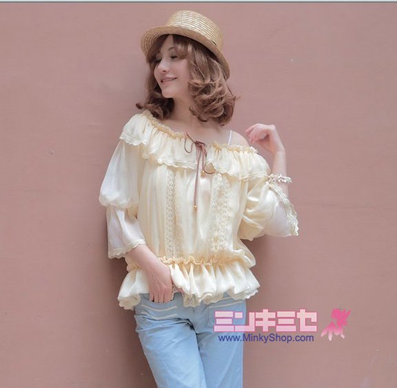 Snidel Princess Sweet Flounced Lace Blouse