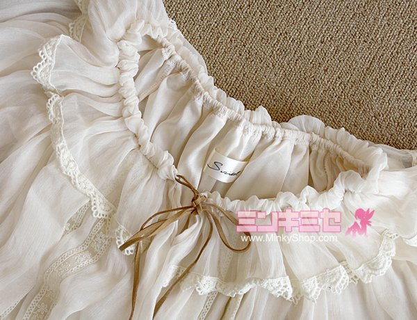 Snidel Princess Sweet Flounced Lace Blouse