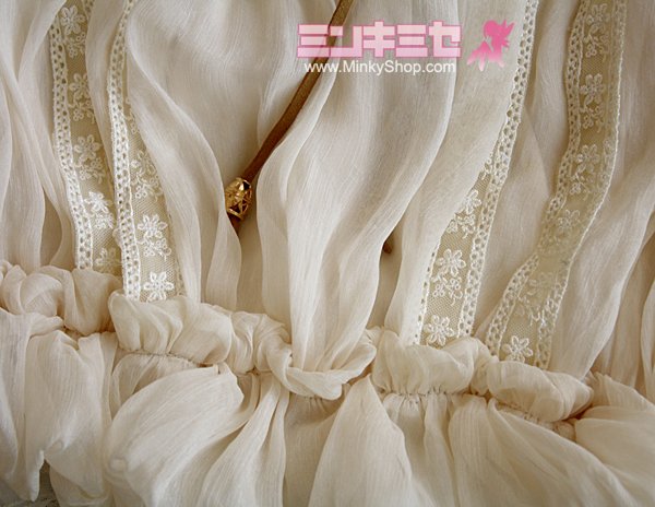 Snidel Princess Sweet Flounced Lace Blouse