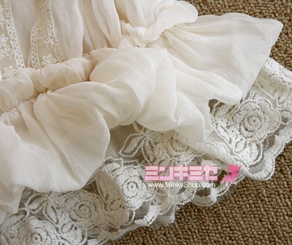 Snidel Princess Sweet Flounced Lace Blouse