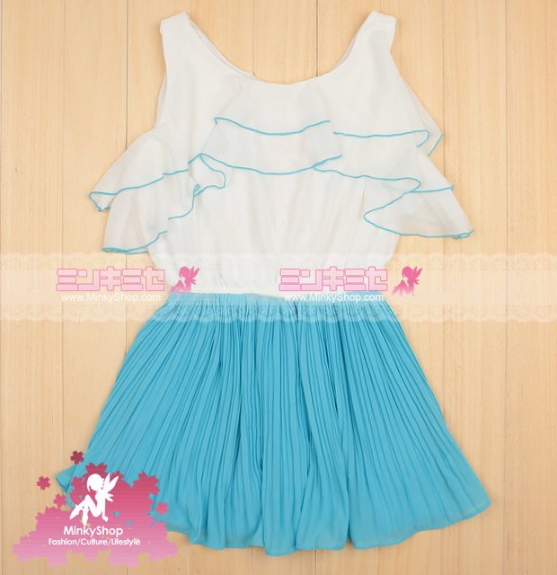 Sweet Flounced Accordion Dress