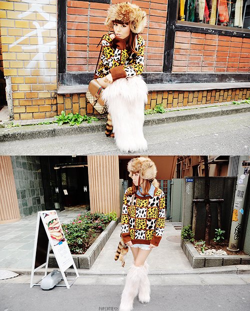 Wakatsuki Chinatsu Grid Leopard Sweater