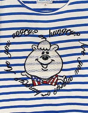 W♥C Kumatan Border T-Shirt