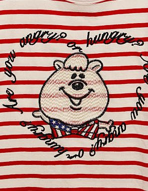 W♥C Kumatan Border T-Shirt