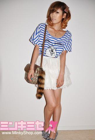 W♥C Kumatan Border T-Shirt