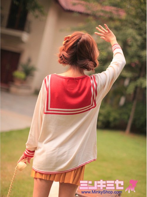 W♥C Sailor Anchor Knit Sweater