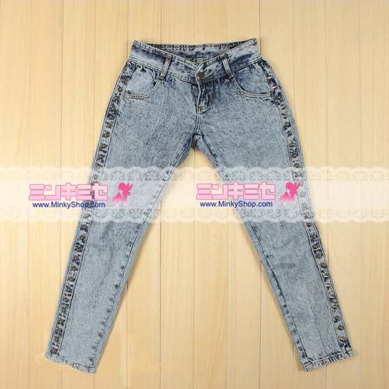 W♥C Studded Stonewash Jeans