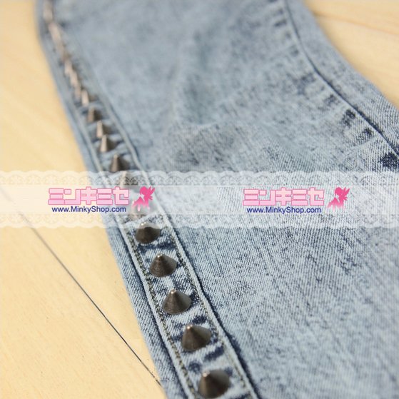 W♥C Studded Stonewash Jeans