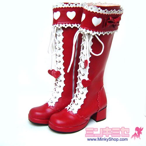Baby Style Sweet Lolita Heart Decoration Boots