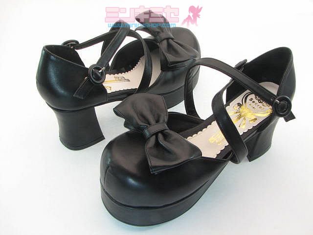 Secret Shop Platform Bow Lolita Heels