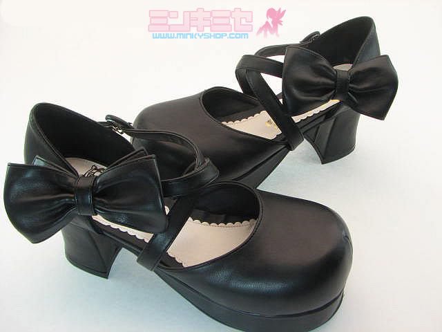 Secret Shop Platform Bow Lolita Heels
