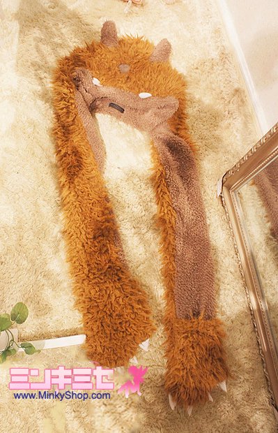 Candy Stripper Monster Hoodie Scarf