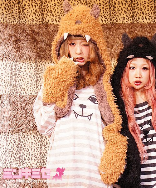 Candy Stripper Monster Hoodie Scarf